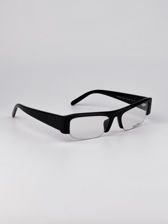 Miu Miu Women’s Eyeglasses Black Rectangle Frames MUB07S 16K08N NEW main image 12